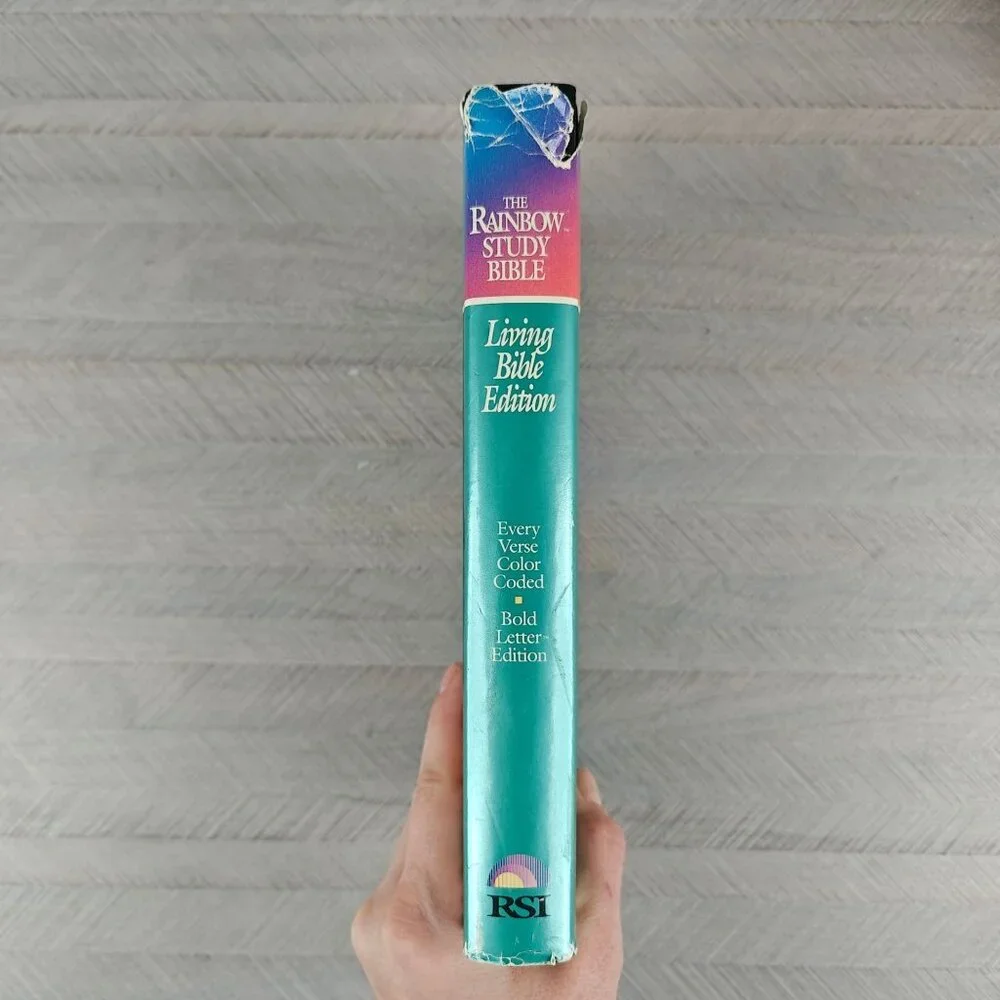 The Rainbow Study Bible Living Bible Edition Bold Letter Hardcover 1986 - Picture 8 of 9